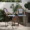 Flash Furniture BlackWhite PE Rattan Stacking Paris Stools, 2PK 2-SDA-AD642001-CS-NVYWH-NAT-GG - alternate 1